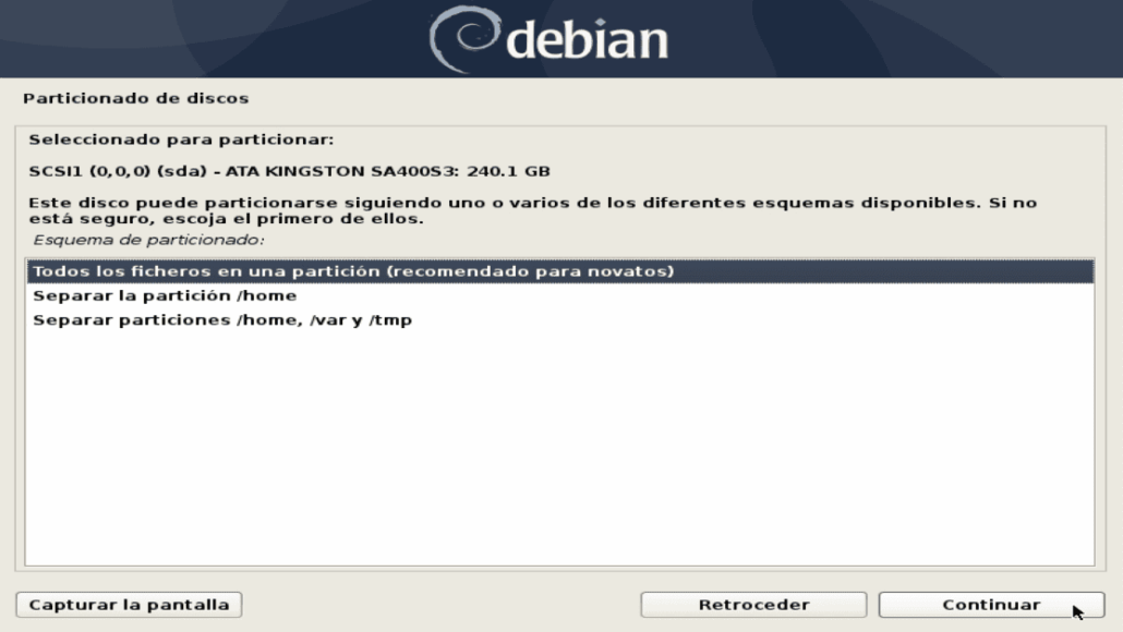 Debian GNU/Linux con Xfce